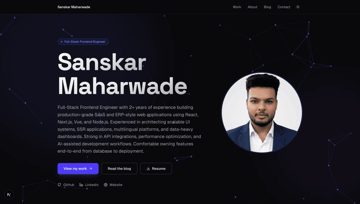 Developer Portfolio CMS